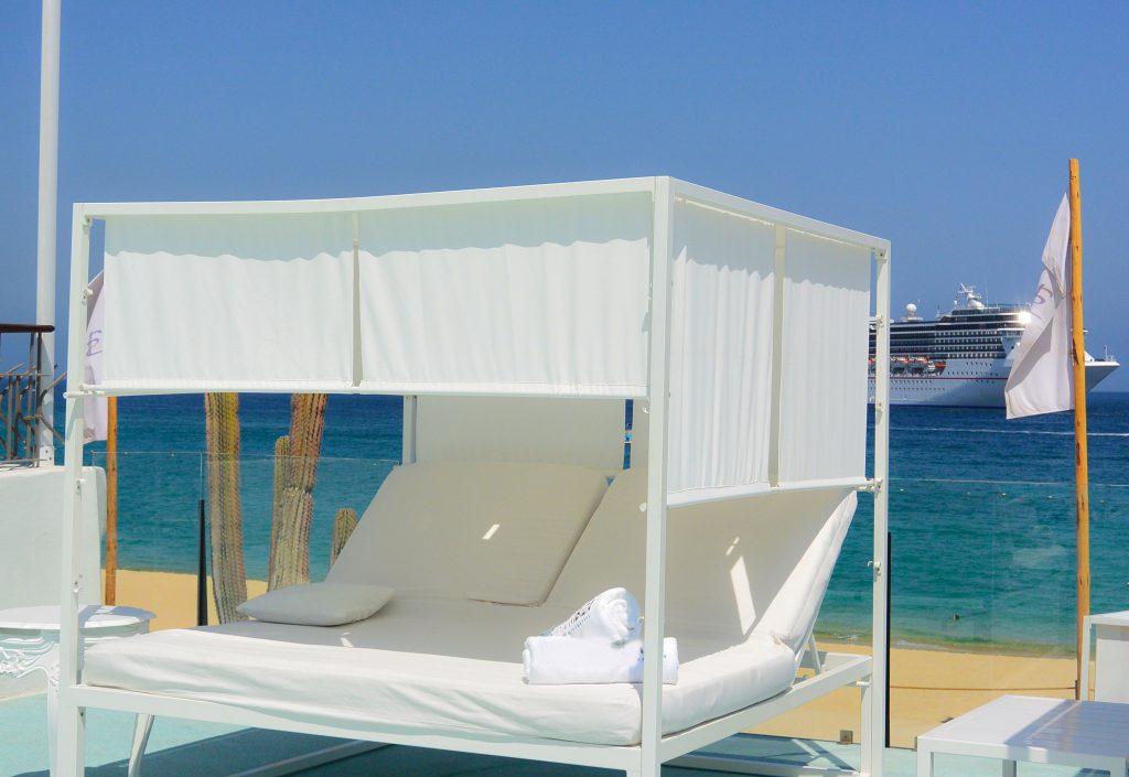 beach bed at resort day pass Cabo